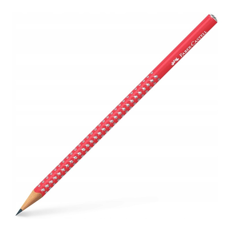 FABER CASTELL ołówek GRIP SPARKLE pearly czerwony