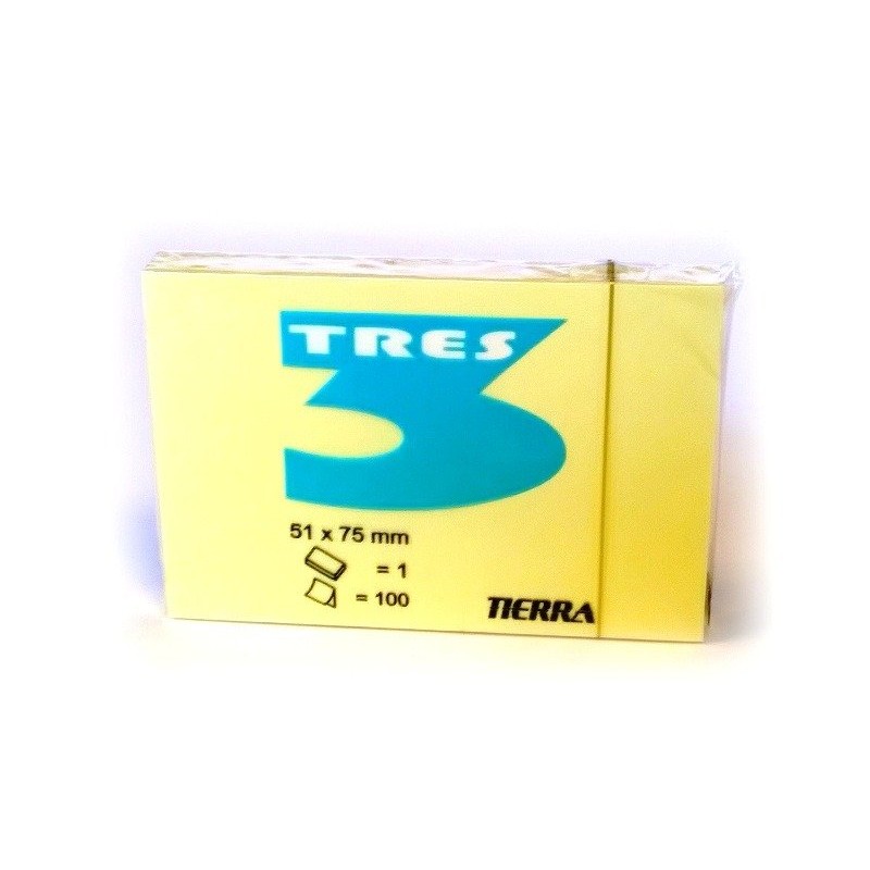 TRES notes samop. 51/76/100 żółty TIX GLOBAL