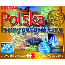 DEMART puzzle 200-elem. POLSKA krainy geograficzne