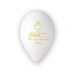 GODAN balon 13" a'5 z nadrukiem KOMUNIA ŚW. Kielic