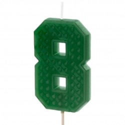 PD świeczka cyfra 8 6cm. zielona
